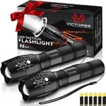 Victoper LED Flashlight 2 Pack